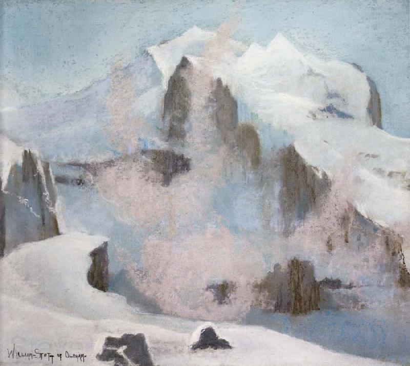 William Stott of Oldham An Alpine Peak Germany oil painting art